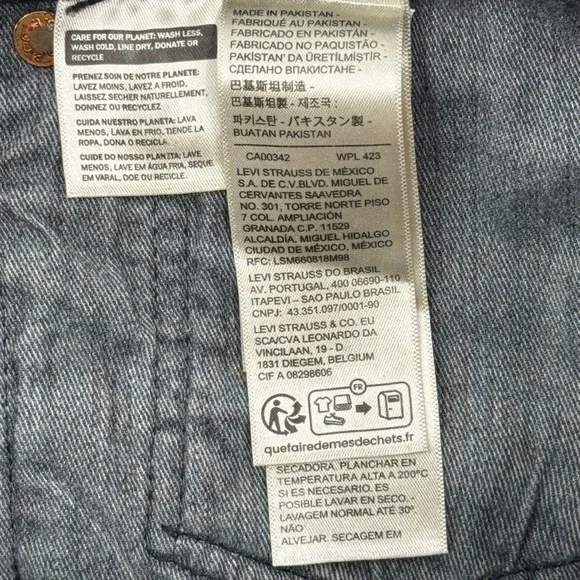 Levi's 501 Straight Leg Jeans Mens 31X32 Black Denim Button Fly Reclaimed NWT - Picture 13 of 16